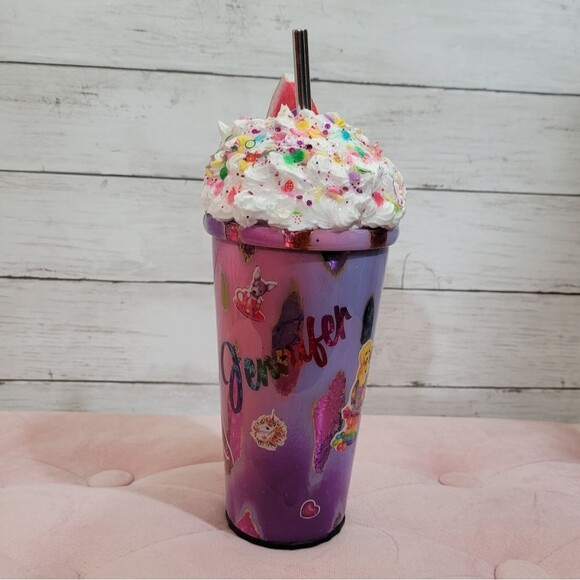 20 Oz Tumbler Handmade Personalized Jennifer 3D Retro 80s 90s Cup - Picture 1 of 12